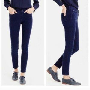 J CREW Navy Cotton Corduroy Matchstick Pants 27R